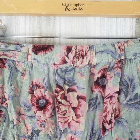 American Eagle Floral Boho Mini Skirt Size Large - Picture 4 of 8